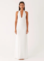 Ilaria Halter Maxi Dress - White