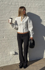 Front Page White Polka Dot Jacket