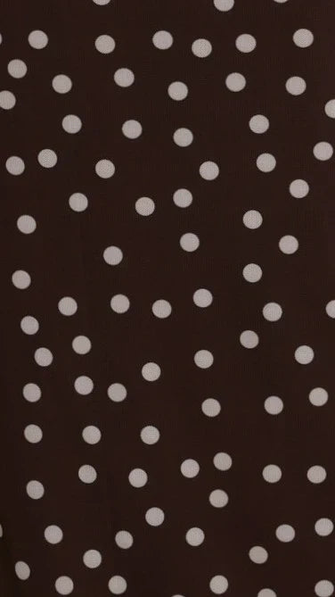 Lilani Maxi Dress - Chocolate/White Polka Dot