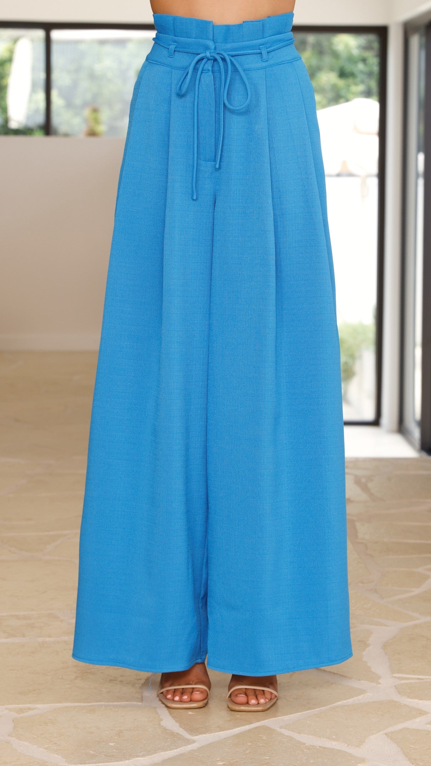 Melinda High Waist Pants - Blue