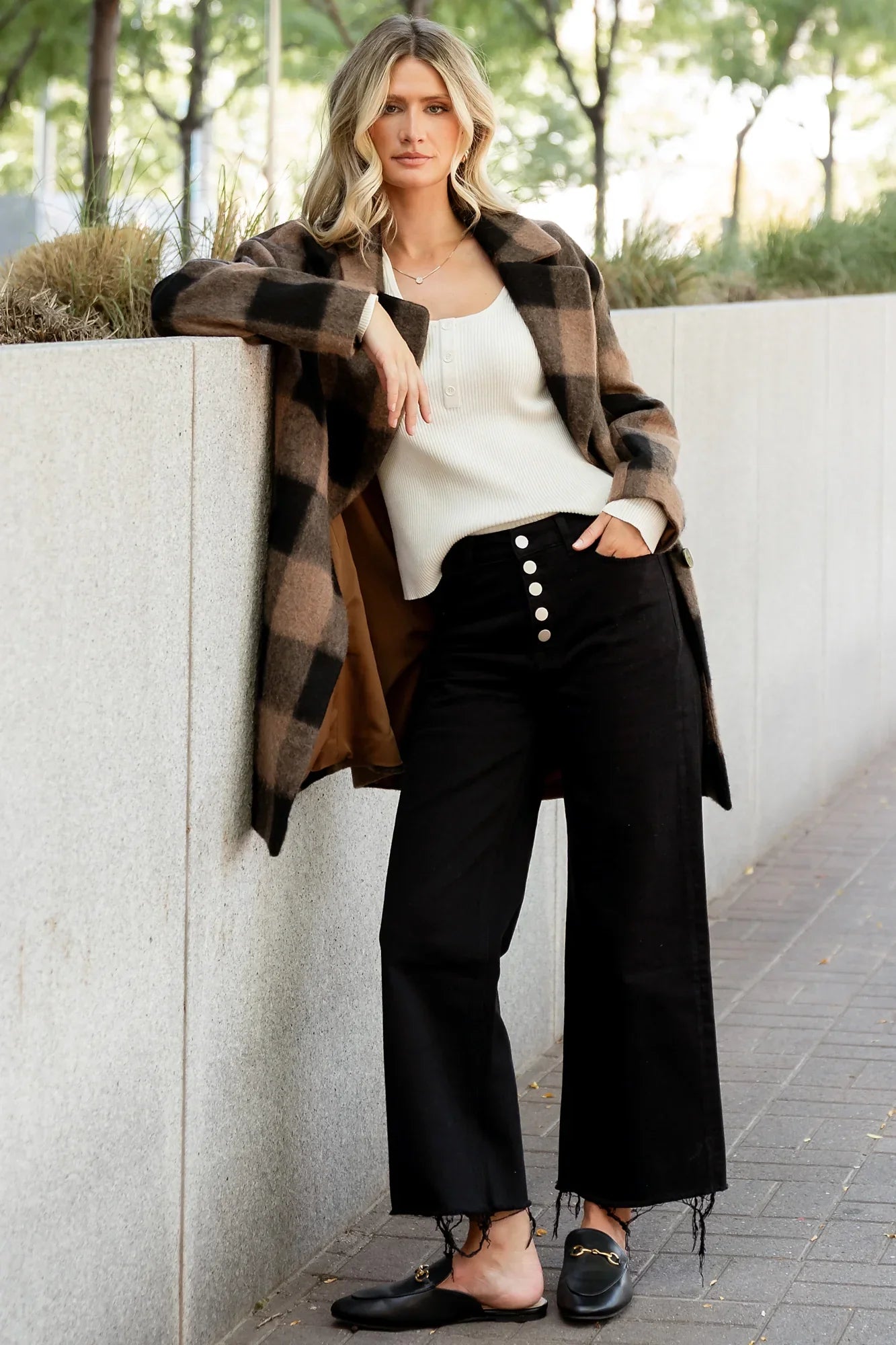 Kirsti Coat | Black + Camel
