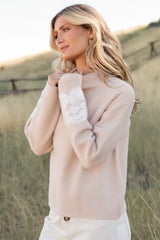 Oda Floral Sweater | Natural + Off White